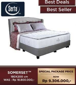 Promo Harga SERTA Somerset Complete Bed Set 180x200cm  - Courts