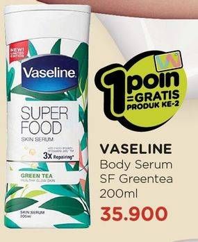 Promo Harga VASELINE Super Food Skin Serum Green Tea 200 ml - Watsons