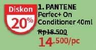 Promo Harga Pantene Perfect ON Conditioner Tanpa Bilas 40 ml - Guardian