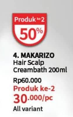 Promo Harga Makarizo Hair Energy Fibertherapy Hair & Scalp Creambath All Variants 200 gr - Guardian