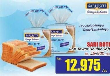 Promo Harga SARI ROTI Tawar Double Soft 360 gr - Hari Hari