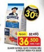 Promo Harga Quaker Oatmeal Quick Cooking, Instant 800 gr - Superindo