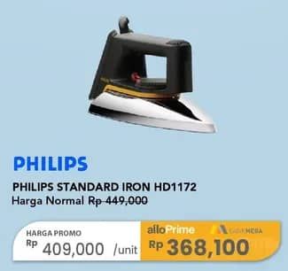 Promo Harga Philips HD 1172 | Dry Iron  - Carrefour