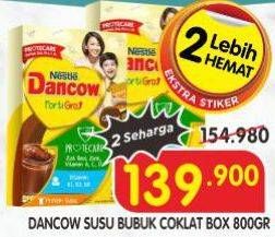 Promo Harga Dancow FortiGro Susu Bubuk Instant Cokelat 800 gr - Superindo