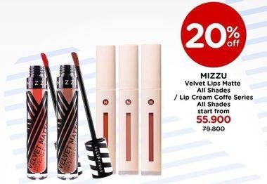 Promo Harga MIZZU Velvet Lips Matte / Lip Cream Coffe Series All Shades  - Watsons