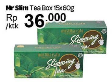 Promo Harga Mustika Ratu Slimming Tea per 15 pcs 60 gr - Carrefour