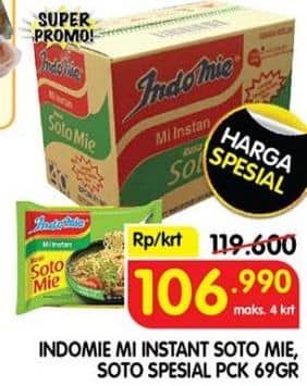 Promo Harga Indomie Mi Kuah Soto Mie, Soto Spesial per 40 pcs 70 gr - Superindo
