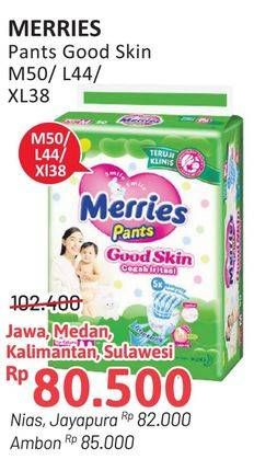 Promo Harga Merries Pants Good Skin L44, M50, XL38 38 pcs - Alfamidi