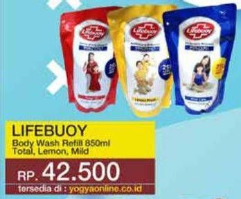 Promo Harga Lifebuoy Body Wash Total 10, Lemon Fresh, Mild Care 850 ml - Yogya
