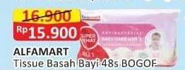 Promo Harga ALFAMART Tisu Basah Bayi BOGOF 48 pcs - Alfamart