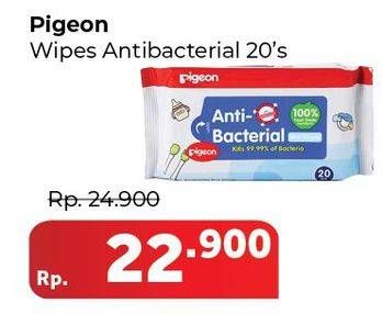 Promo Harga PIGEON Baby Wipes Anti Bacterial 20 pcs - Carrefour