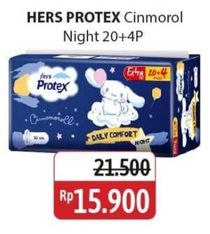 Promo Harga Hers Protex Comfort Night Wing 30cm 24 pcs - Alfamidi