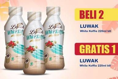 Promo Harga Luwak White Koffie Ready To Drink 220 ml - Indomaret