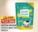 Promo Harga Woshi Woshi Dishwash  Lime Lemon Basil 600 ml - Alfamart