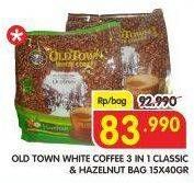 Promo Harga Old Town White Coffee 3in1 Classic, Hazelnut 15 pcs - Superindo