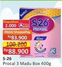 Promo Harga S26 Procal Susu Pertumbuhan Madu 400 gr - Alfamart