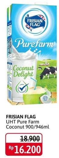 Promo Harga FRISIAN FLAG Susu UHT Purefarm Coconut Delight 900 ml - Alfamidi