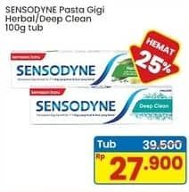Promo Harga Sensodyne Pasta Gigi Herbal, Deep Clean 100 gr - Indomaret