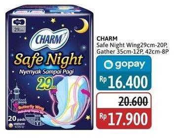 Promo Harga Charm Safe Night Gathers 42cm, Wing 29cm, Gathers 35cm 8 pcs - Alfamidi