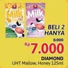Promo Harga Diamond Milk UHT Marshmallow, Honey 125 ml - Alfamidi