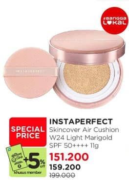 Promo Harga Wardah Instaperfect Skincover Air Cushion 11 gr - Watsons