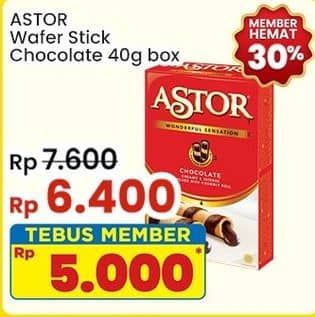 Promo Harga Astor Wafer Roll Chocolate 40 gr - Indomaret