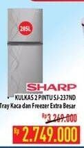 Promo Harga SHARP SJ-237ND | Refrigerator 205ltr  - Hypermart