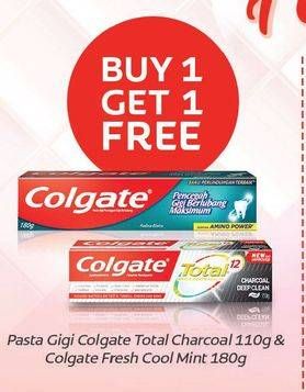Promo Harga Colgate Toothpaste Total Charcoal & Fresh Cool Mint  - Alfamart