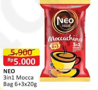Promo Harga Neo Coffee 3 in 1 Instant Coffee 9 pcs - Alfamart