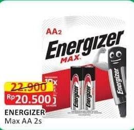Promo Harga Energizer Max Battery AA 2 pcs - Alfamart
