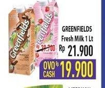 Promo Harga GREENFIELDS Fresh Milk 1000 ml - Hypermart