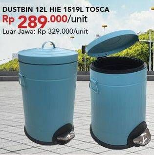 Promo Harga Dustbin 12L HIE 1519L TOSCA  - Carrefour