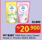 Promo Harga My Baby Hair & Body Wash Aloe Vera Avocado, Sweet Floral, Care Protect Milk Tea Tree Oil 400 ml - Alfamidi