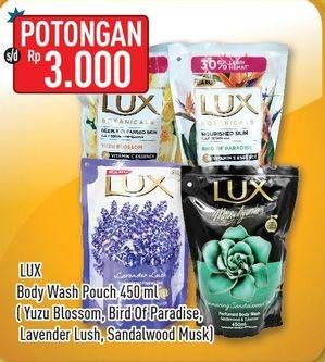 Promo Harga LUX Body Wash Yu Zu Blossom, Birds Of Paradise, Lavender Lush, Sandal Wood Musk 450 ml - Hypermart