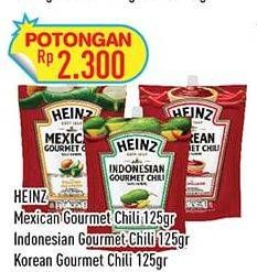 Promo Harga Heinz Gourmet Chili Mexican, Indonesian, Korean 125 gr - Hypermart