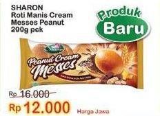 Promo Harga SHARON Roti Manis Cream Meses Peanut 200 gr - Indomaret