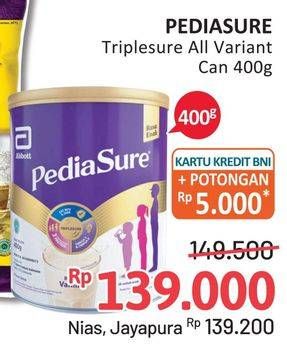 Promo Harga PEDIASURE Complete Triplesure All Variants 400 gr - Alfamidi