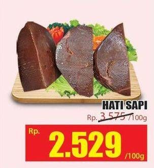 Promo Harga Beef Liver (Hati Sapi) per 100 gr - Hari Hari