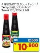 Promo Harga Ajinomoto Saori Saus Tiram, Teriyaki, Lada Hitam 133 ml - Indomaret