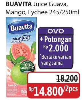 Promo Harga Buavita Fresh Juice Lychee, Mango, Guava 250 ml - Alfamidi