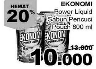 Promo Harga EKONOMI Pencuci Piring Power Liquid 800 ml - Giant