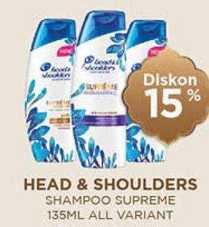 Promo Harga HEAD & SHOULDERS Supreme Shampoo All Variants 135 ml - Guardian