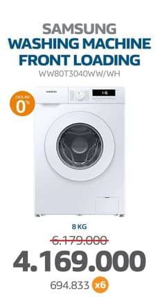 Promo Harga Samsung WW80T3040WW Mesin Cuci  - Electronic City