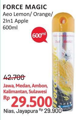 Promo Harga FORCE MAGIC Insektisida Spray Lemon, Orange, Green Apple 600 ml - Alfamidi