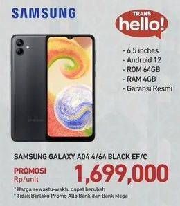 Promo Harga Samsung Galaxy A04 Smartphone 4GB + 64GB  - Carrefour