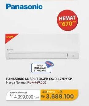 Promo Harga Panasonic CS/CU-ZN7YKP  - Carrefour