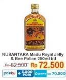 Promo Harga Madu Nusantara Madu Royal Jelly Bee Pollen 250 ml - Indomaret