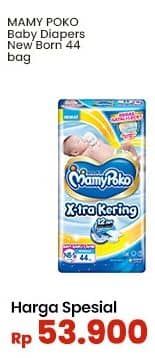 Promo Harga Mamy Poko Perekat Xtra Kering NB-S44 44 pcs - Indomaret