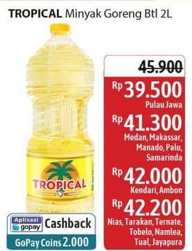 Promo Harga Tropical Minyak Goreng 2000 ml - Alfamidi