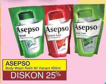 Promo Harga ASEPSO Body Wash All Variants 450 ml - Yogya